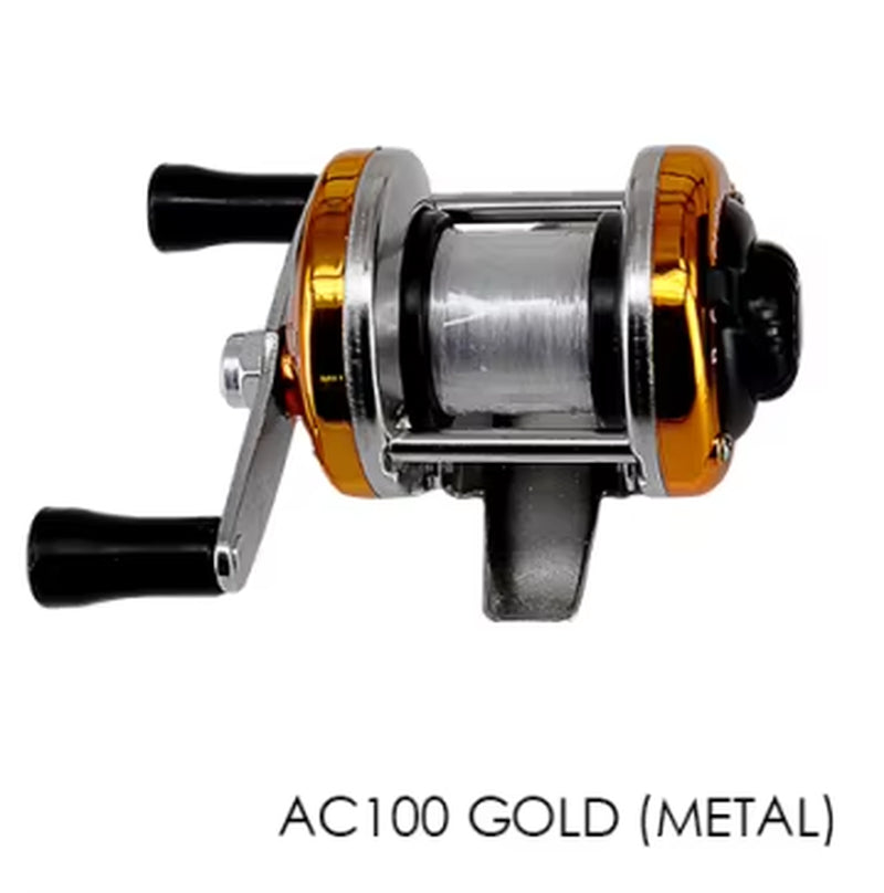 Mini Metal/Plasticl Drum Fishing Wheel Portable Winter Ice Fishing Reel Wheel with Wire Outdoor Tackle Fishing Accessories